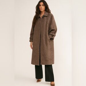 Berkowitz Philadelphia House‎ of Style Tan Alpaca Wool Blend Vintage Coat Sz. L